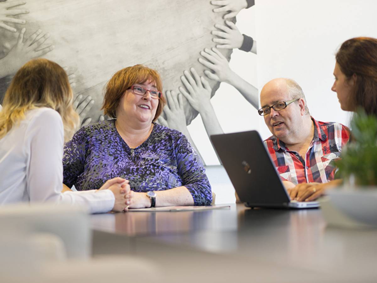 Jose Rikken en collega's van servicepunt medezeggenschap