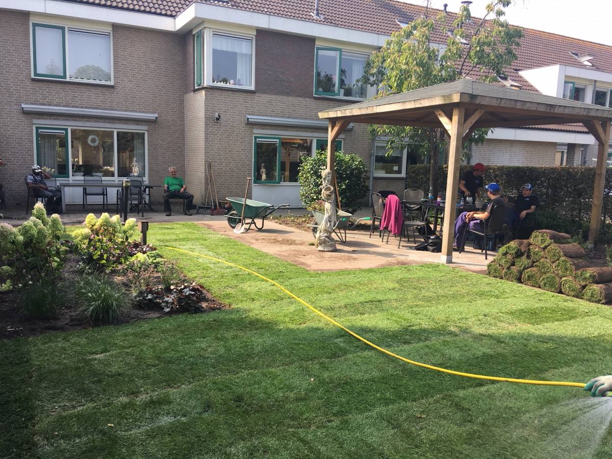 Aanleg graszoden De Heul Etten Leur.