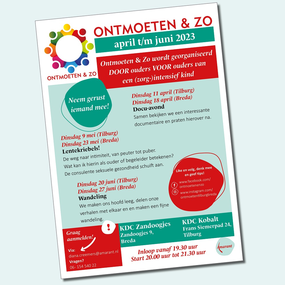 Evenementen Ontmoeten&Zo 2e kwartaal 2023